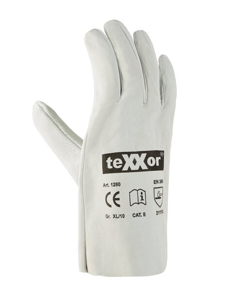 teXXor® Schafsnappa-Handschuhe VOLLEDER natur 1260