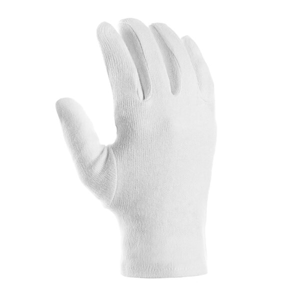 teXXor® Baumwolltrikot-Handschuhe MITTELSCHWER mit Schichtel weiß gebleicht 1561