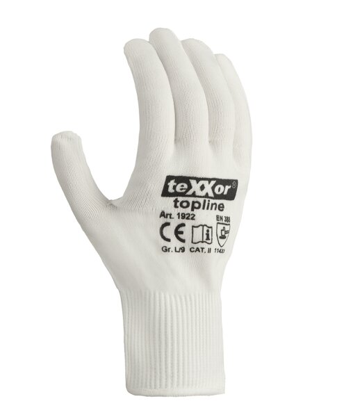 teXXor® topline Feinstrick-Handschuhe NYLON weiß 1922