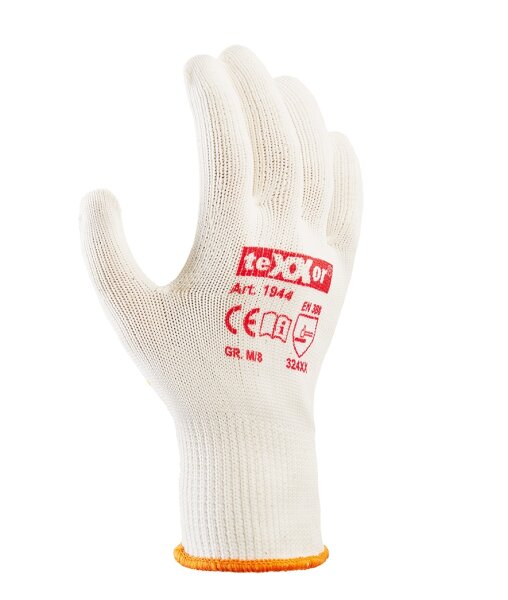 teXXor® Mittelstrick-Handschuhe BAUMWOLLE/NYLON beige/gelbe Noppen 1944