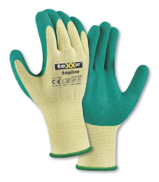 teXXor® Grobstrick-Handschuhe POLYESTER gelb/grün 2207