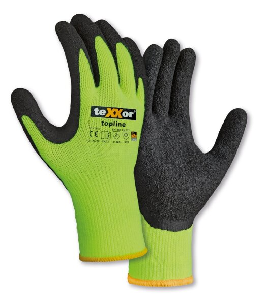 teXXor® Winterhandschuhe POLYACRYL gelb/schwarz 2270