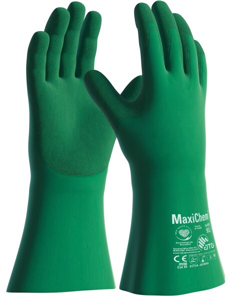 MaxiChem® Chemikalienschutz-Handschuhe (76-830) grün/grün 2388
