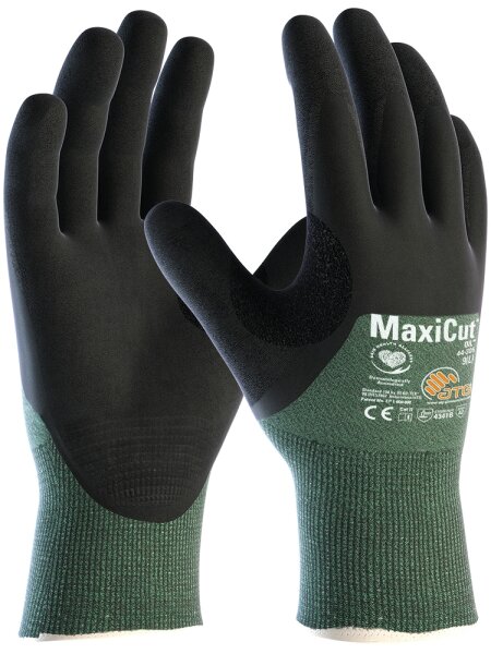 MaxiCut® Oil™ Schnittschutz-Strickhandschuhe (44-305) grün/schwarz 2482