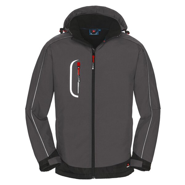 4PROTECT® Softshelljacke MONTANA grau/schwarz 3390