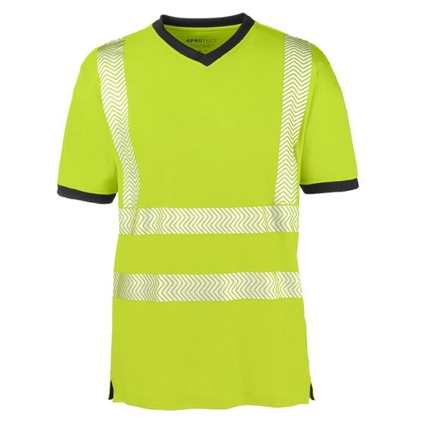 4PROTECT® Warnschutz UV-T-Shirt MIAMI leuchtgelb/grau 3431