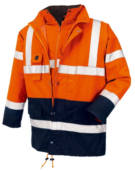 teXXor® Warnschutz-Parka CALGARY leuchtorange/navy 4108