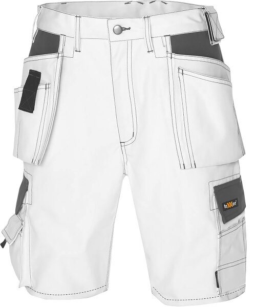 teXXor® Canvas (270 g/m²) Arbeits-Shorts BERMUDA weiß/grau 4344
