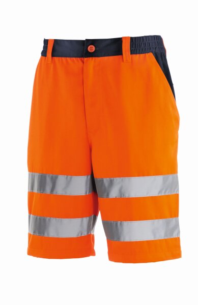 teXXor® Warnschutz-Shorts ERIE leuchtorange/navy 4345
