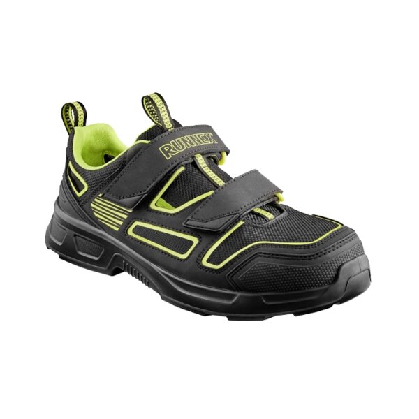 RUNNEX® S1PS ESD-Sicherheitsklettsandalen ActionStar schwarz/grün 5150