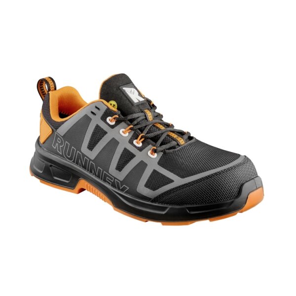 RUNNEX® S3S ESD-Sicherheitshalbschuhe ActionStar schwarz/grau/orange 5352