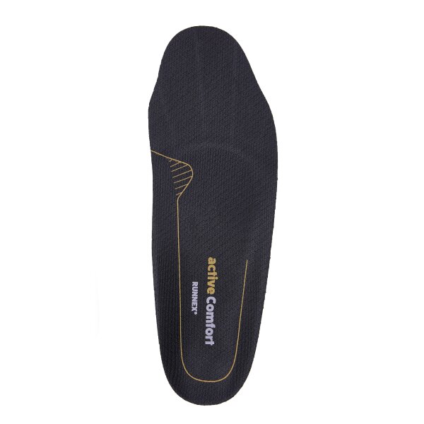 RUNNEX®Semi-orthopädische Einlegesohle activeComfort low schwarz/gelb 5406