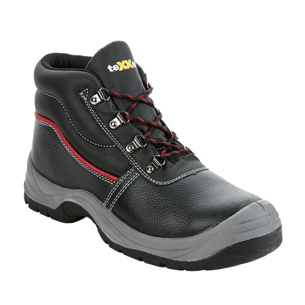 teXXor® S3-Sicherheitsschnürstiefel LE MANS schwarz/rot 6323
