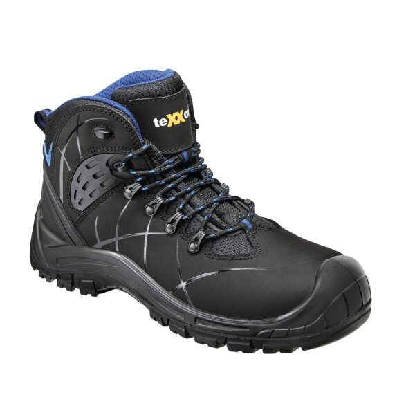 teXXor® S3-Sicherheitsschnürstiefel Tours schwarz/ blau 6326