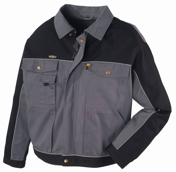 teXXor® Canvas (320 g/m²) Bundjacke RIO grau/schwarz 8317