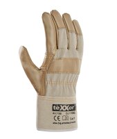 teXXor® Möbelleder-Handschuhe HELLES LEDER...