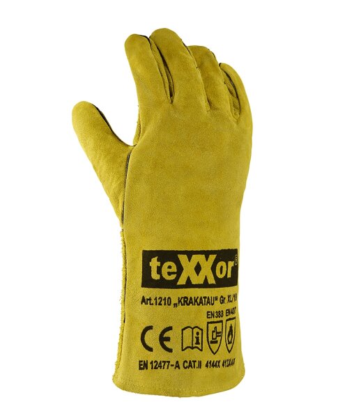teXXor® Schweißerhandschuhe KRAKATAU Größe 10 beige (1210-10)