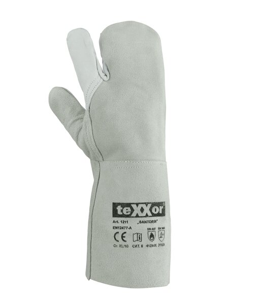 teXXor® 3-Finger-Schweißerhandschuhe SANTORIN Größe 10 natur (1211-10)
