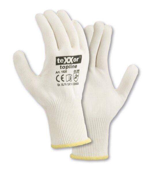 teXXor® topline Feinstrick-Handschuhe BAUMWOLLE/NYLON Größe 9 beige (1920-9)