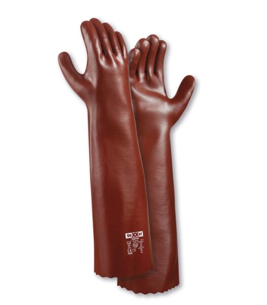 teXXor® topline Chemikalienschutz-Handschuhe PVC ROTBRAUN Größe 10 rotbraun (2114-10)