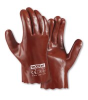teXXor® PVC-Handschuhe ROTBRAUN Größe 10...