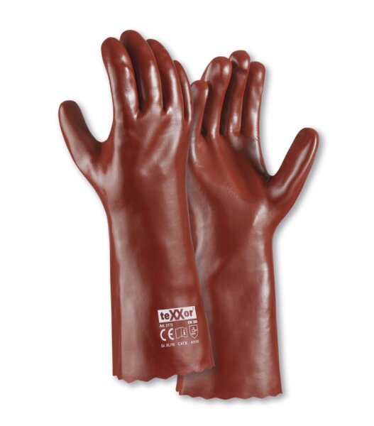 teXXor® PVC-Handschuhe ROTBRAUN Größe 10 rotbraun (2172-10)