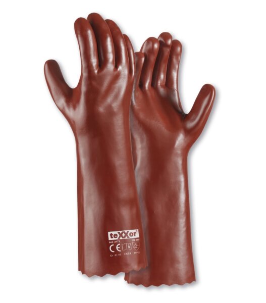 teXXor® PVC-Handschuhe ROTBRAUN Größe 10 rotbraun (2173-10)