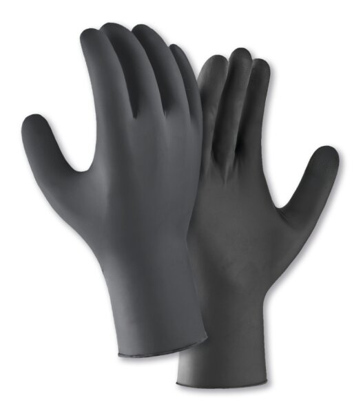 teXXor® Nitril-Einweg-Handschuhe schwarz UNGEPUDERT Größe 7 schwarz (2216-7)