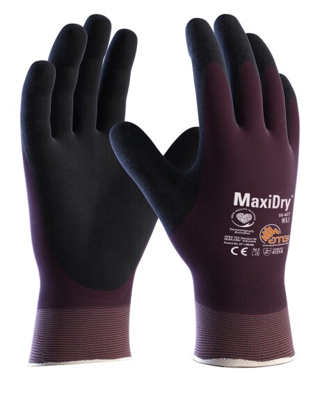 MaxiDry® Nylon-Strickhandschuhe (56-427) Größe 7 lila/schwarz (2374-7)