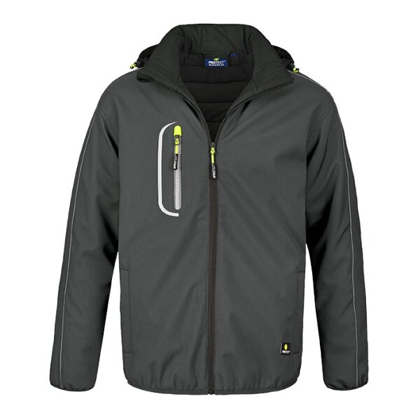 4PROTECT® Winter-Softshelljacke KNOXVILLE Größe 4XL grau (3385-4XL)