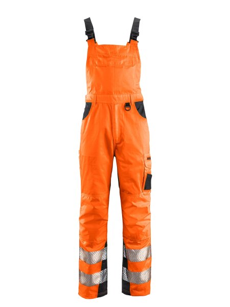 4PROTECT® Warnschutz-Latzhose ALABAMA Größe 102 leuchtorange/grau (3830-102)