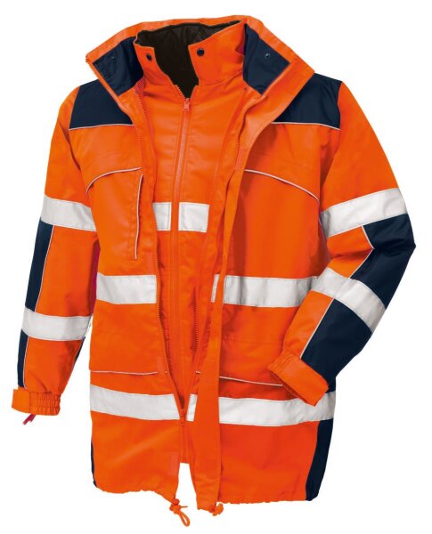 teXXor® Warnschutz-Parka TORONTO Größe 4XL leuchtorange/navy (4109-4XL)