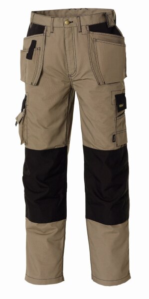 teXXor® Canvas (270 g/m²) Bundhose PANAMA Größe 50 khaki/schwarz (4312-50)
