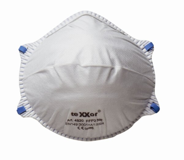 teXXor® Feinstaubmaske FFP2 >>NR<< D mit Nasenbügel Größe 0 weiß (4820)