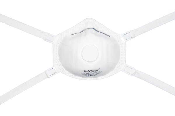 teXXor® Feinstaubmaske FFP3/V >>NR<< D Größe 0 weiß (4941)