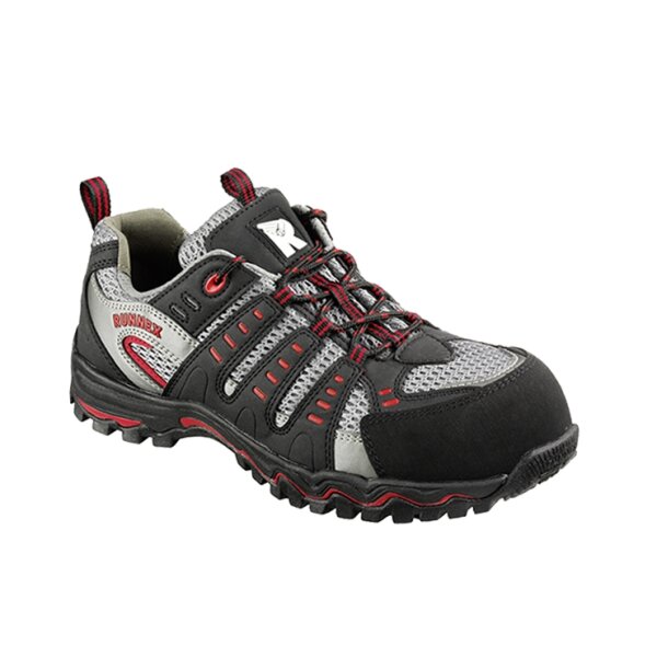 RUNNEX® S1-Sicherheitshalbschuhe LightStar Größe 41 schwarz/grau/rot (5121-41)