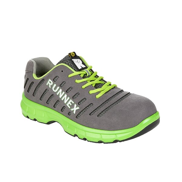 RUNNEX® S1P-ESD-Sicherheitshalbschuhe FlexStar Größe 49 grau/grün (5170-49)