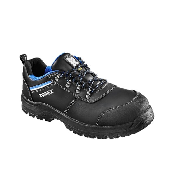 RUNNEX® S3S ESD-Sicherheitshalbschuhe TeamStar Größe 50 schwarz/blau (5313-50)