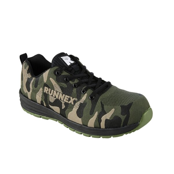 RUNNEX® S3-Sicherheitshalbschuhe SportStar Größe 47 oliv/schwarz/beige (5346-47)