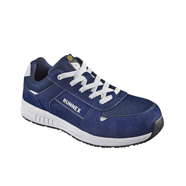 RUNNEX® S3S-ESD-Sicherheitshalbschuhe SportStar Größe 38 blau/weiß (5349-38)