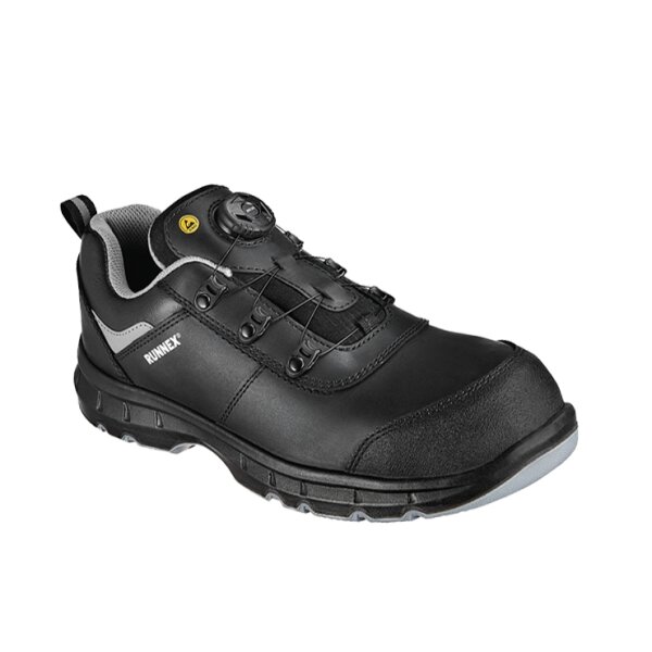 RUNNEX® S3S-ESD-Sicherheitshalbschuhe atop FlexStar Größe 50 schwarz/ grau (5390-50)
