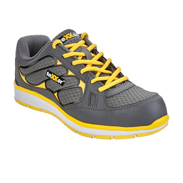 teXXor® S1P-Sicherheitshalbschuhe ROUBAIX Größe 46 grau/gelb (6116-46)