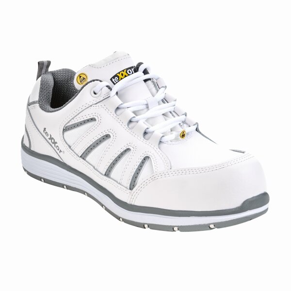 teXXor® S3-ESD-Sicherheitshalbschuhe AVIGNON Größe 39 weiß/grau (6350-39)