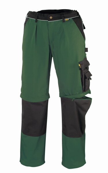 teXXor® Canvas (320 g/m²) 2-in-1 Bundhose TOBAGO Größe 27 grün/schwarz (8355-27)