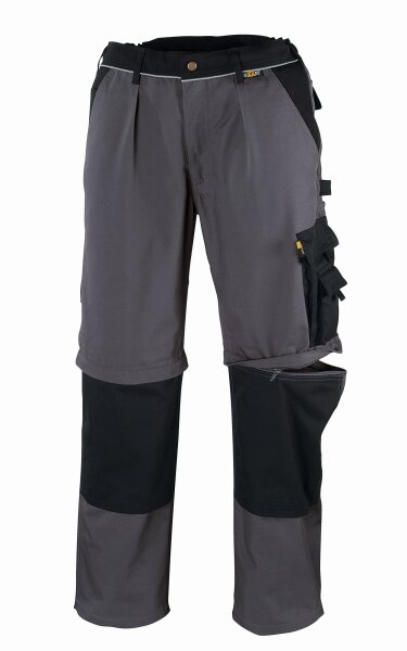 teXXor® Canvas (320 g/m²) 2-in-1 Bundhose TOBAGO Größe 27 grau/schwarz (8357-27)