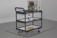 VARIOfit ESD Tischwagen mit 3 Ladeflächen