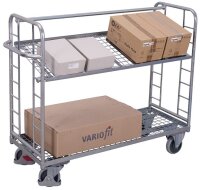 VARIOfit Etagenwagen mit 2 Drahtgitterböden verzinkt