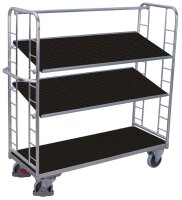 VARIOfit Etagenwagen mit 3 Drahtgitterböden verzinkt