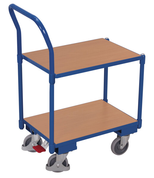 VARIOfit Euro-System-Roller mit 2 Ladeflächen und Schiebebügel, RAL 7016