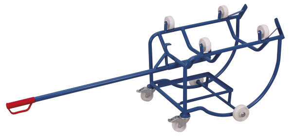 VARIOfit Fasskipper mit 4 Kunststoffrollen, RAL 7016